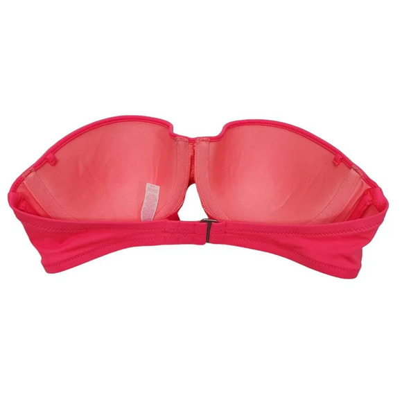 Victoria's Secret Women's Hot Pink Strapless Push Up Underwire Bikini Top 34B - Picture 6 of 6